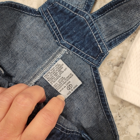 NWT Harley-Davidson Kid's Denim Overall Shorts Set - Picture 7 of 7